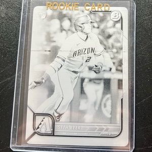 2022 Bowman Baseball Seth Beer 1 of 1 Black Printing Plate